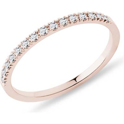 Klenota prsten z růžového zlata s pavé diamanty k0481014