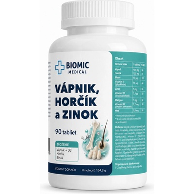 Biomic Medical Vápnik horčík zinok 1x90 tabliet