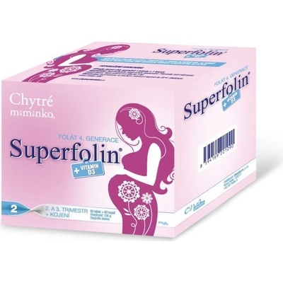 Chytré miminko superfolin 2 MAMA 60 tablet + 60 tablet – Zboží Mobilmania