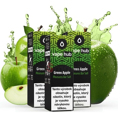 VapeHub Salt Green Apple 3 x 10 ml 10 mg