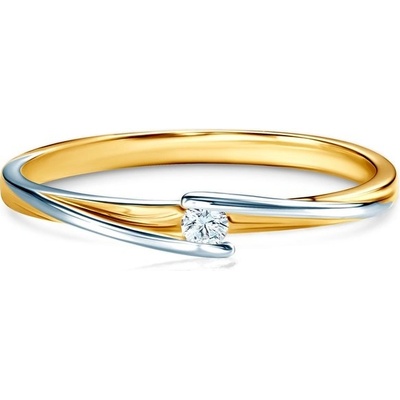 Savicki zásnubní prsten dvoubarevné zlato diamant SAV15011PI
