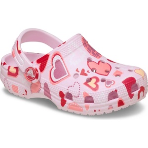 Crocs Детски сандали Crocs Kid's Classic VDay Graphic Clog Sandals - Pink Milk / Hearts - размер 37-38 (EU) (702-4352-0225)