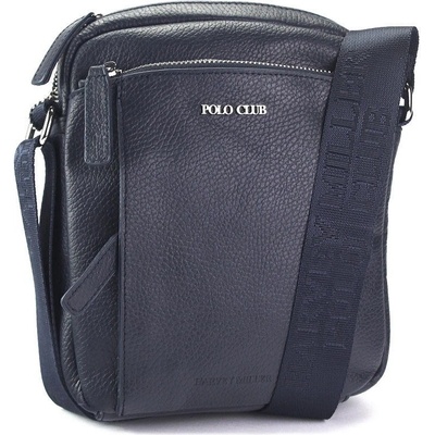 Harvey Miller pánská kožená Crossbody taška Polo Club no. 327 modrá