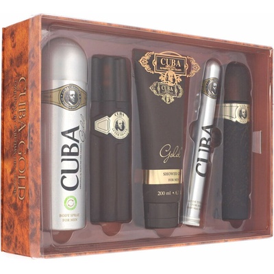 Cuba Gold EDT 100 ml + EDT 35 ml + AS 100 ml + tělový sprej 200 ml + SG 200 ml