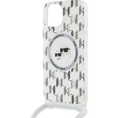 CG Mobile iPhone 15 KARL LAGERFELD IML MONOGRAM CROSSBODY K&CH HEADS MAGSAFE силиконов протектор за телефон, удароустойчив, каишка за врата, TRANSFER KLHMP15SHCKCKLCT (KLHMP15SHCKCKLCT)