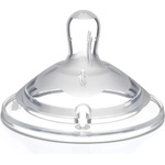 Chicco Комплект биберони Chicco - Natural Feeling, Силиконови, 3 капки, 6 m+, 2 броя (N0207)