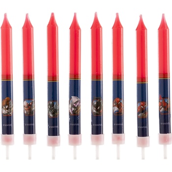 Image 1 of Dekora Свещи за рожден ден - Спайдърмен, 8 бр