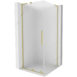 Mexen Velar L плъзгаща се душ кабина 120 x 120 см, матирано, златно четкано - 871-120-120-33-55 (871-120-120-33-55)