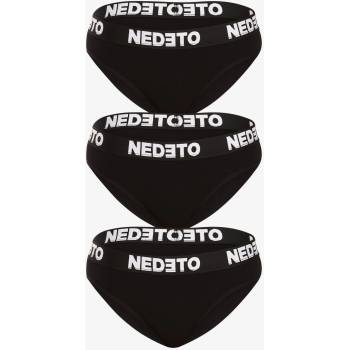 Nedeto Комплект от три - дамски бикини Nedeto black Nedeto | Cheren | ЖЕНИ | S