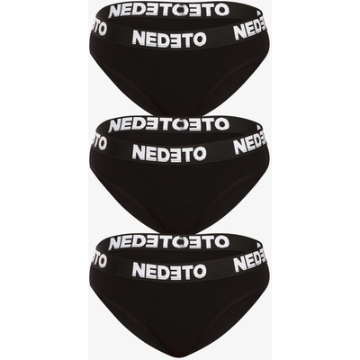 Nedeto Комплект от три - дамски бикини Nedeto black Nedeto | Cheren | ЖЕНИ | S