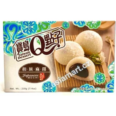 Q Brand Mochi sezam a kousky kokosu 210 g