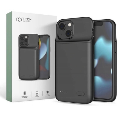 Tech-Protect Калъф Батерия за iPhone 13 Mini/ 12 Mini, Power Bank Case, Черен (9589046917813)