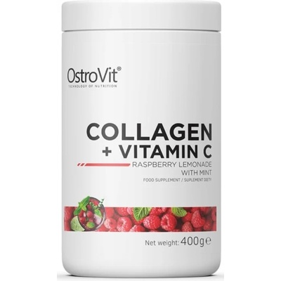 OstroVit Collagen + Vitamin C, малинова лимонада и мента, 400 g, OstroVit