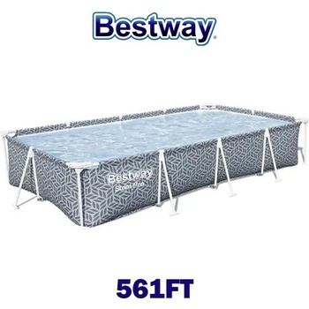 Bestway Басейн с метална конструкция, 366x201x66см, правоъгълен, Bestway 561FT Steel Pro (561FT Steel Pro)