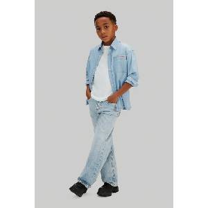 Calvin Klein Jeans риза за деца от памук (LVCKSJB30B.128.176.PPY2)