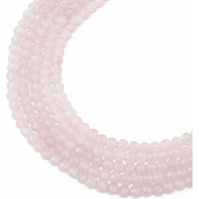 Koráliky z minerálu Ruženín 3mm brúsené - 18 cm