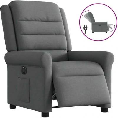 vidaXL 3303295 Elektrické polohovací tmavě šedé textil
