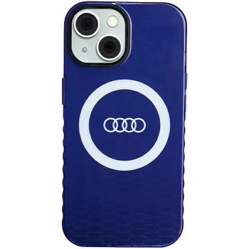 Audi Кейс Audi IML Big Logo MagSafe за iPhone 15 / 14 / 13, син (AUDI000083-0)