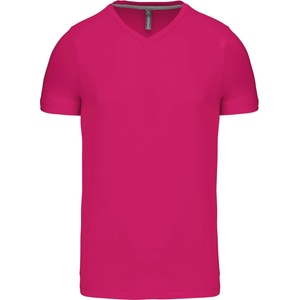 Kariban v-neck k357 / Мъжка тениска с къс ръкав - фуксия m (20k35731002)