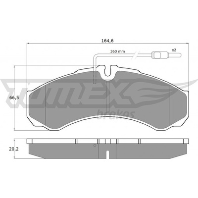 Sada brzdových platničiek kotúčovej brzdy TOMEX Brakes TX 11-111