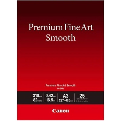 Canon Premium Fine Art Smooth 1711C013, 310 г/м2, A3, 25 бр. , мат, мастиленоструен, бял, фотографска хартия (1711C013)