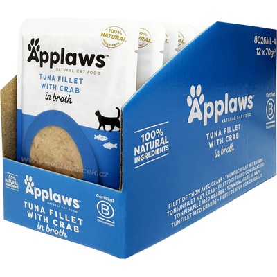 Applaws tuňák a krab MULTIPACK kapsička 12x70 g