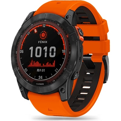 Tech-Protect Силиконова каишка за Garmin Fenix 3 / 3hr / 5x / 5x Plus / 6x / 6x Pro / 7x от Tech-Protect IconBand Pro - Оранжево/Черна (9319456605136)