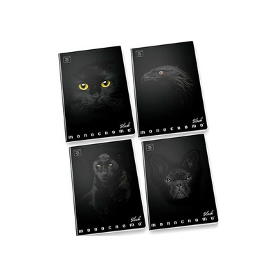 Patria Pigna: Черна тетрадка с подложки Monocromo - A4, 81-38, различни