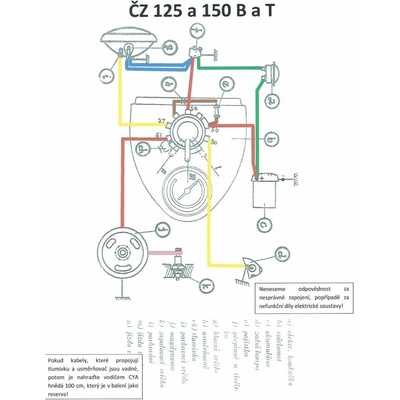 Elektroinstalace - ČZ 125 B,T