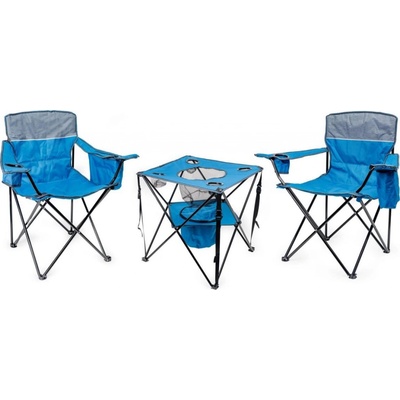 Platinet PL0622 Skladací kempingový stôl + 2x stolička modrá