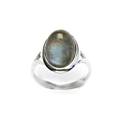 Čištín Stříbrný prsten přírodní kámen labradorit T 1454