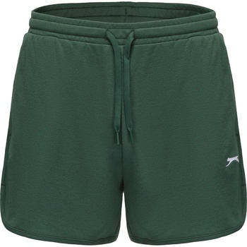 Slazenger Дамски поларени къси панталони Slazenger Fleece Interlock Shorts Womens - Forest Green