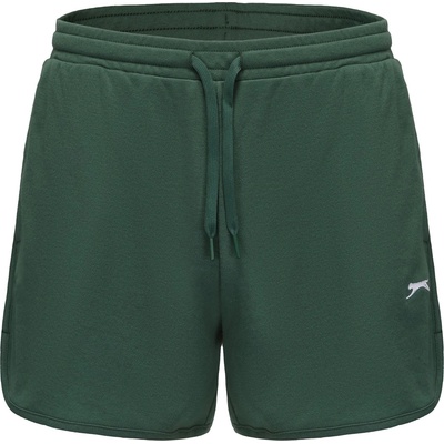 Slazenger Дамски поларени къси панталони Slazenger Fleece Interlock Shorts Womens - Forest Green