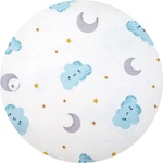 Chipolino Бебешки спален комплект за мини кошара Chipolino - Луна, Син (KOSCLOSET020MOBL)