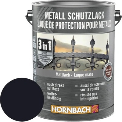 Hornbach Farba na kov 3v1 čierna, matná 2,5l