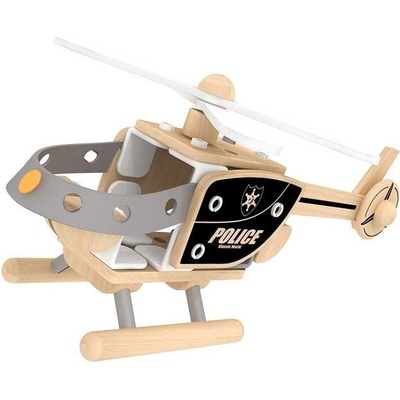 Classic World Дървен конструктор - полицейски хеликоптер (3802)