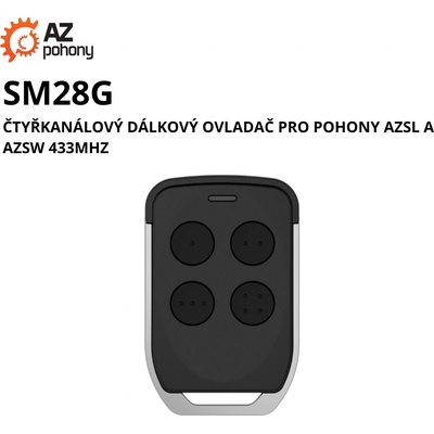 SM28G – čtyřkanálový dálkový ovladač pro pohony AZSL a AZSW 433MHz