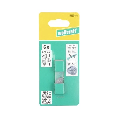 Wolfcraft náhradní čepele pro vykružovač 5892000 a děrovku 4151000 - 6 ks 5893000