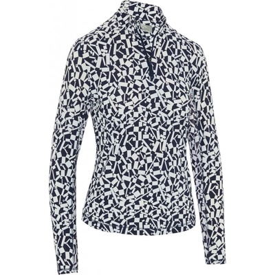 Callaway Two Tone Geo Sun Protection Womens Top Peacoat