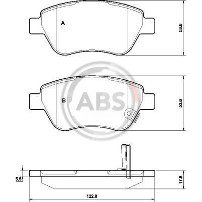 A.B.S. Sada brzdových platničiek kotúčovej brzdy 37563