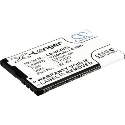 Cameron Sino Батерия за мобилен телефон NOKIA 301, 3120 Classic, 5530 XpressMusi BL-4U LIIon 3, 7V 1200mAh Cameron Sino (CS-NK4UXL)