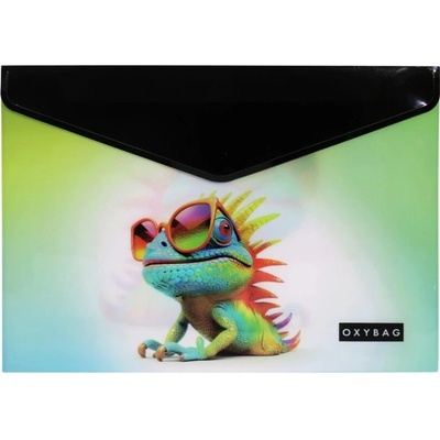 KARTON 2026 Psaníčko s drukem A4 s tiskem crazy animals chameleon