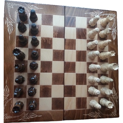 Magic Puzzle Box Ръчно изработен дървен комплект за шах 38x38 кутия за шах с дървена фигура за подарък (_d48f6c4ef2)