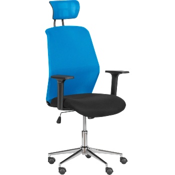 Carmen Президентски офис стол Carmen 7535-1 - синьо - черен (3520345_2)