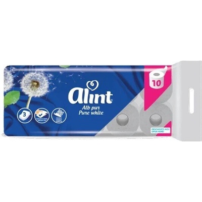 Alint Тоалетна хартия alint pure white 10 БР, 3 пласта (5944570021230)