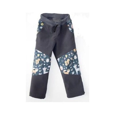 Fantom dětské softshellové kalhoty s reflexními koleny Zvířátka