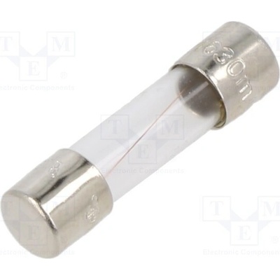 EATON/BUSSMANN BK1-S506-630-R Pojistka: tavná; 5x20mm; kulatý,sklěněná; 630mA; 250VAC; zpožděná