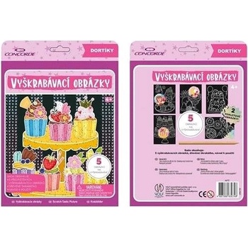 Concorde Vyškrabávacie obrázky Tortičky