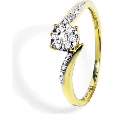 Blink-Blink Výnimočný diamantový prsteň zo žltého zlata 1552ZDG