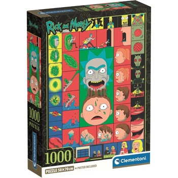 Clementoni Пъзел Clementoni от 1000 части - Рик и Морти, вариант 3 (37512)